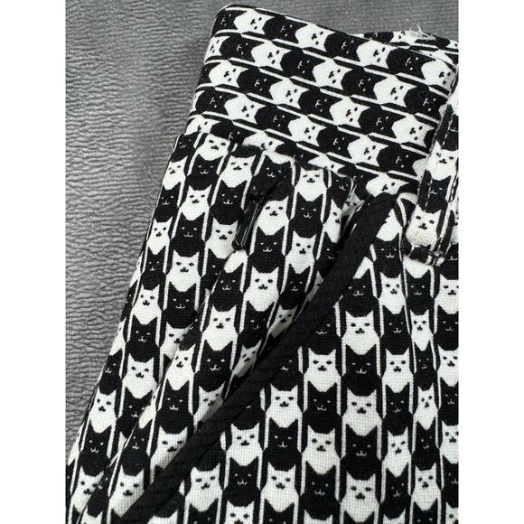 Betabrand Straight-Leg Chino Dress Pant Yoga Pants Catstooth Size Small Petite - Picture 6 of 13